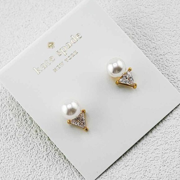 Kate Spade Pearl Inlaid Stud Earrings - Picture 4 of 5